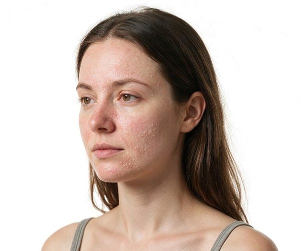 Síntomas faciales de la dermatitis seborreica