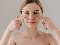 Chica con ojeras vasculares